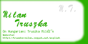 milan truszka business card